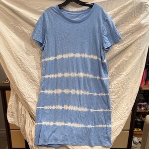 Universal Thread Sky Blue and White Striped Mini Dress
